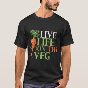 Camiseta Gracioso diseño basado en plantas_ zanahoria con e