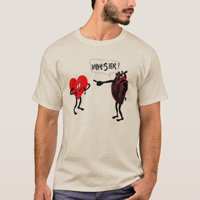 Camiseta Gracioso diseño cardíaco de impostor médico gracio (Anverso)