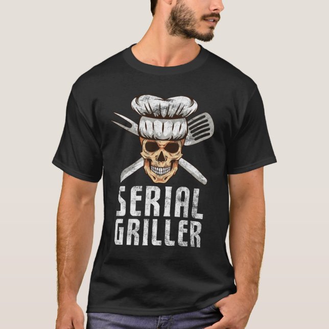 Camiseta Gracioso diseño con problemas de paro serie BBQ (Anverso)