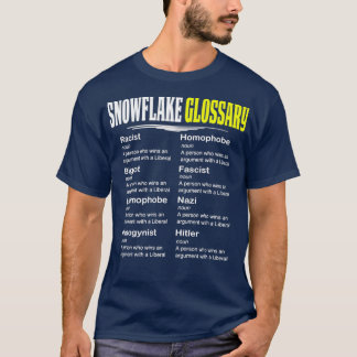 Camiseta Gracioso diseño conservador Glosario de copo de ni