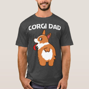 Camiseta Gracioso Diseño Corgi Para Papá Padre Mascota Perr