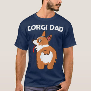 Camiseta Gracioso Diseño Corgi Para Papá Padre Mascota Perr