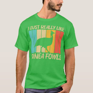 Camiseta Gracioso diseño de aves de Guinea para hombres muj