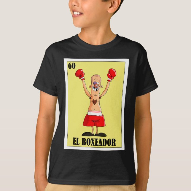 Camiseta Gracioso diseño de boxeo mexicano - El Boxeador (Anverso)
