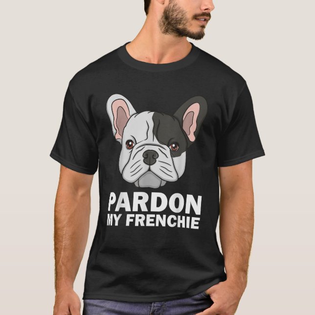 Camiseta Gracioso Diseño De Bulldog Francés Para Hombres Pe (Anverso)