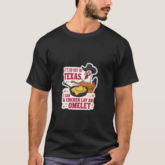 Camiseta Gracioso Diseño de Calor de Pollos de Texas. Chick (Anverso)