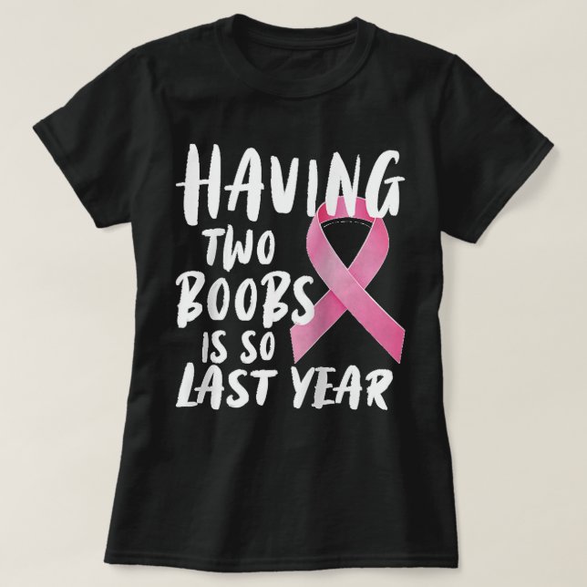 Camiseta Gracioso Diseño de Cáncer de Mama Mastectomía Rag  (Diseño del anverso)