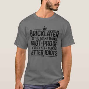 Camiseta Gracioso diseño de capa de ladrillo hombres papá B
