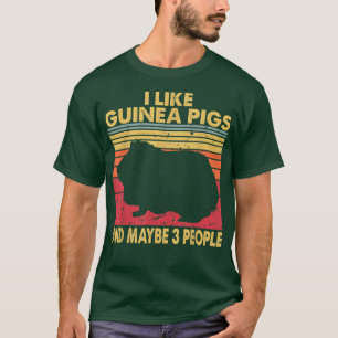 Camiseta Gracioso diseño de cerdo guineano para hombres muj