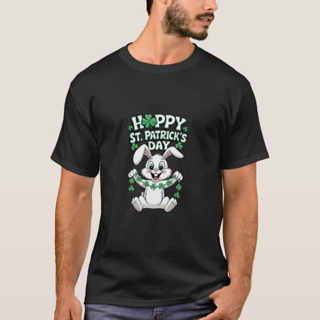 Camiseta Gracioso diseño de conejito de Shirt-Hoppy Día de  (Anverso)