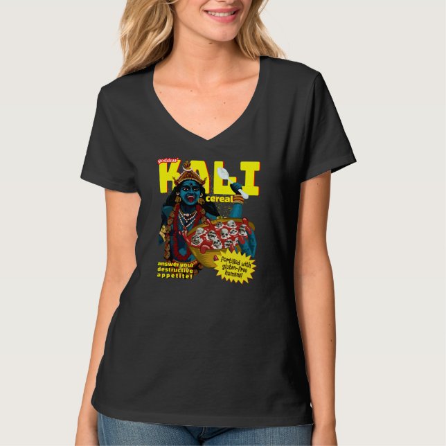 Camiseta Gracioso diseño de diosa hindú kali (Anverso)