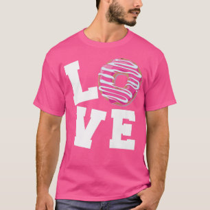 Camiseta Gracioso Diseño de Donut Amor comer donuts c