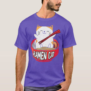 Camiseta Gracioso diseño de fideos de Ramen para gato y Ram