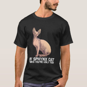 Camiseta Gracioso Diseño De Gatos Sphynx Para Hombres Gato