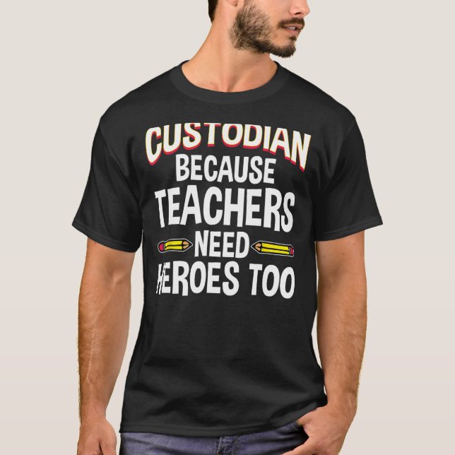 Camiseta Gracioso diseño de guardianes escolares para hombr (Anverso)