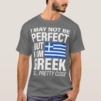 Camiseta Gracioso diseño de la bandera griega perfecta me e