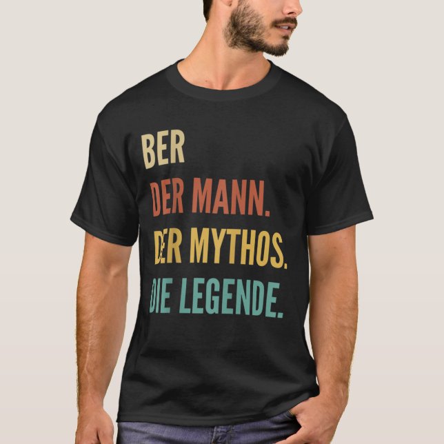 Camiseta Gracioso Diseño de Nombre Alemán - Ber (Anverso)