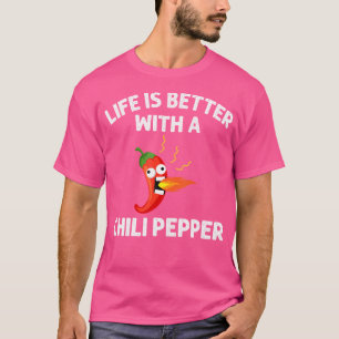 Camiseta Gracioso Diseño De Pimienta Chili Para Hombres Muj