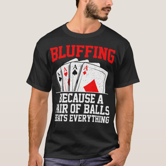 Camiseta Gracioso Diseño De Póquer Para Hombres Mujeres Jug (Anverso)