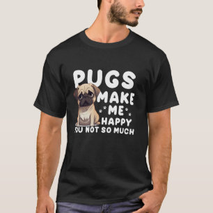 Camiseta Gracioso Diseño De Pug Para Hombres Raza De Perro 