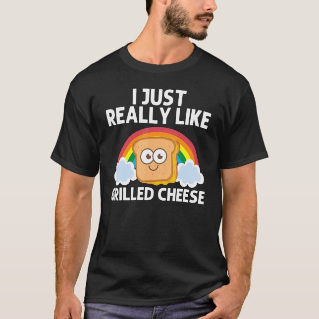 Camiseta Gracioso diseño de queso a la parrilla Sandwich Lo (Anverso)