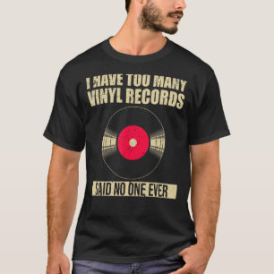 Camiseta Gracioso Diseño de Récords Vinilo Hombres Mujeres