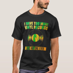 Camiseta Gracioso Diseño de Récords Vinilo Hombres Mujeres