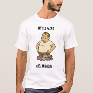 Camiseta Gracioso diseño de sangre para papá -"Mis seis paq