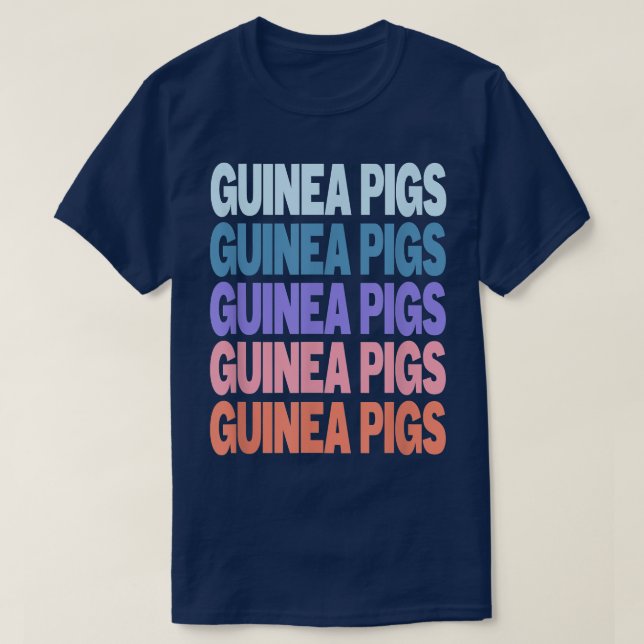Camiseta Gracioso diseño de texto repetido moderno Guinea C (Diseño del anverso)