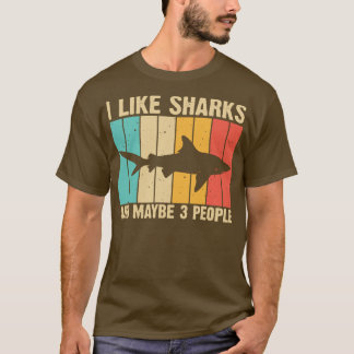 Camiseta Gracioso Diseño De Tiburón Para Niños Hombres Muje
