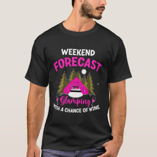 Camiseta Gracioso Diseño De Vino Para Un Glamper Feliz