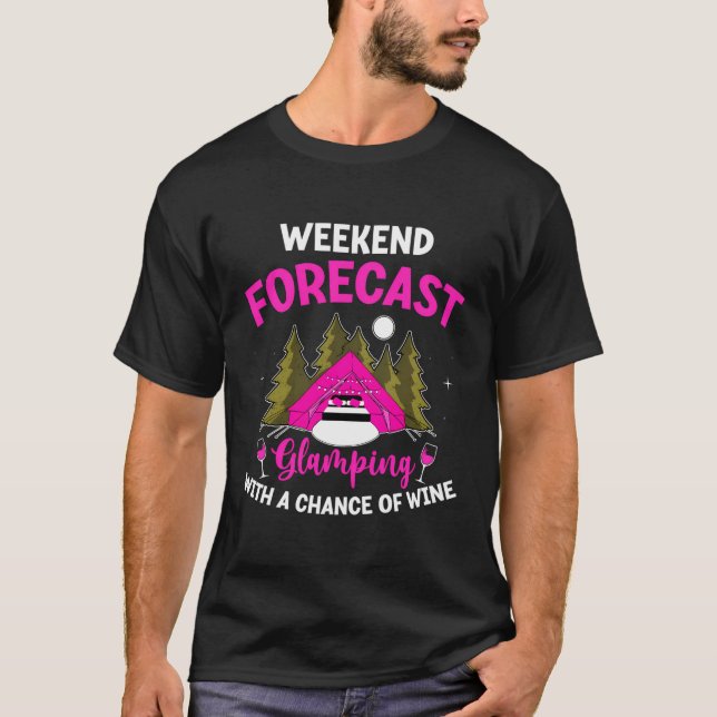 Camiseta Gracioso Diseño De Vino Para Un Glamper Feliz (Anverso)