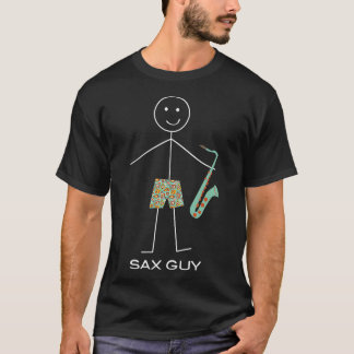 Camiseta Gracioso diseño saxofónico para hombres, regalos m