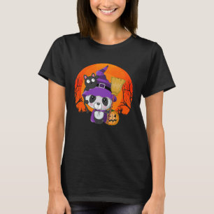 Camiseta Gracioso disfraz de bruja de gatos de Halloween Cu