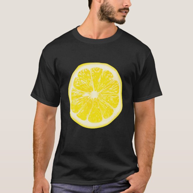 Camiseta Gracioso disfraz de fruta de limón amarillo de Hal (Anverso)