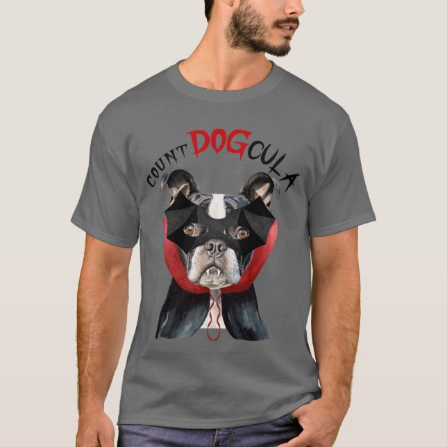 Camiseta Gracioso disfraz de Halloween con el vampiro del p (Anverso)