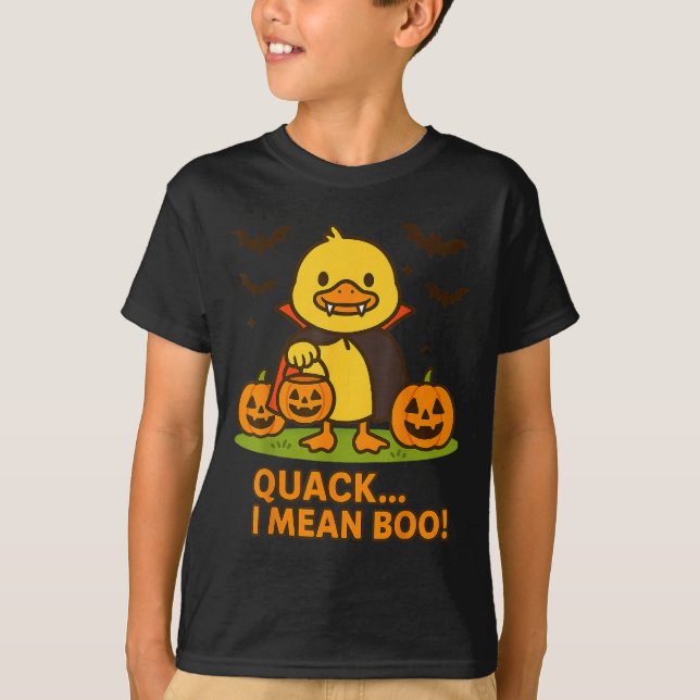 Camiseta Gracioso disfraz de Halloween de pato - Quack, me  (Anverso)