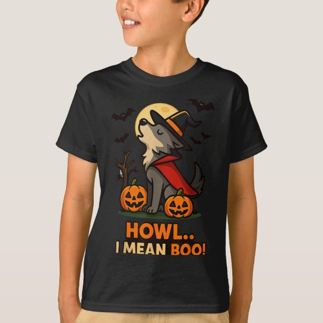 Camiseta Gracioso disfraz de Halloween en Wolf - Sin embarg (Anverso)