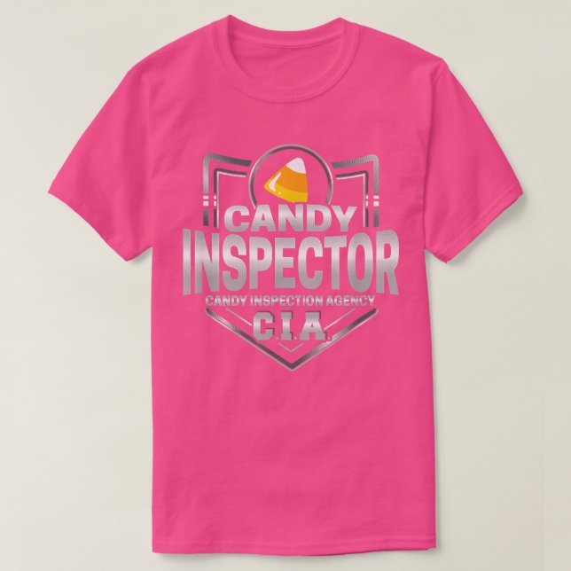 Camiseta Gracioso disfraz de Halloween, inspector de dulces (Diseño del anverso)