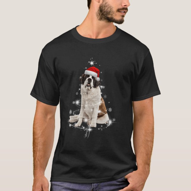 Camiseta Gracioso disfraz de Navidad de San Bernard Santa M (Anverso)