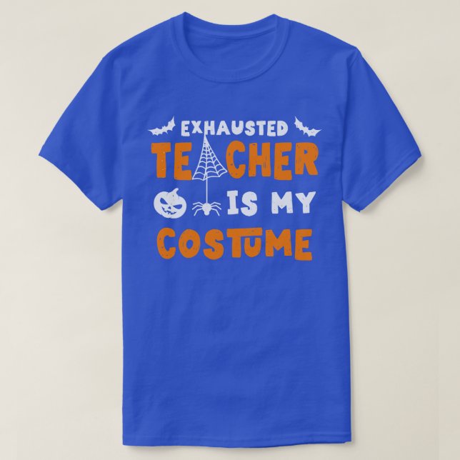 Camiseta Gracioso disfraz de profesor de Halloween agotada  (Diseño del anverso)