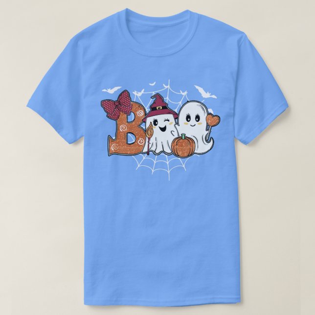 Camiseta Gracioso disfraz fantasma de calabaza de Boo Hallo (Diseño del anverso)