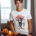 Camiseta Gracioso disfraz sarcástico GrimReaper de fiesta d<br><div class="desc">¡Feliz Halloween a todos! ¿Estás listo para sacar el espíritu de Halloween? Esta divertida Chill Out de Halloween Llegué a la Fiesta Funny Grim Reaper son la mejor manera de involucrarse en Noches de Horror. Celebremos esta Halloween del 31 de octubre. Diviértete con Truco o trate fiestas de Halloween con...</div>