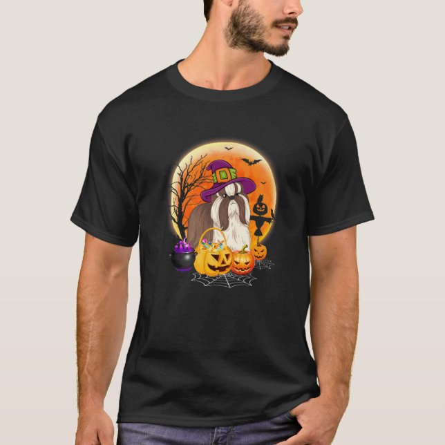 Camiseta Gracioso disfraz shih tzu de Halloween para el ama (Anverso)