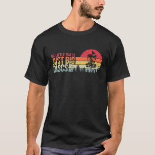 Camiseta Gracioso Disk Golf, Retro Sunset No Little Balls S