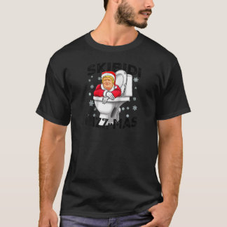 Camiseta Gracioso Donald Trump Papá Noel Skibidi Rizzmas Ch