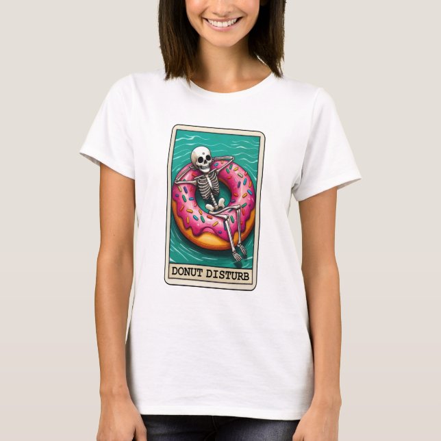 Camiseta Gracioso Donut Disturb Skeleton Tarot (Anverso)