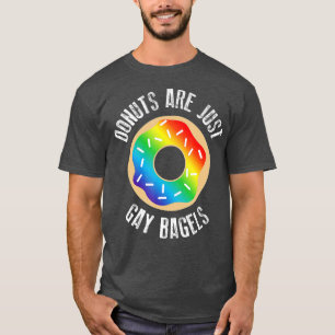 Camiseta Gracioso Donut Just Gay Bagels LGBTQ Orgullo Mes G