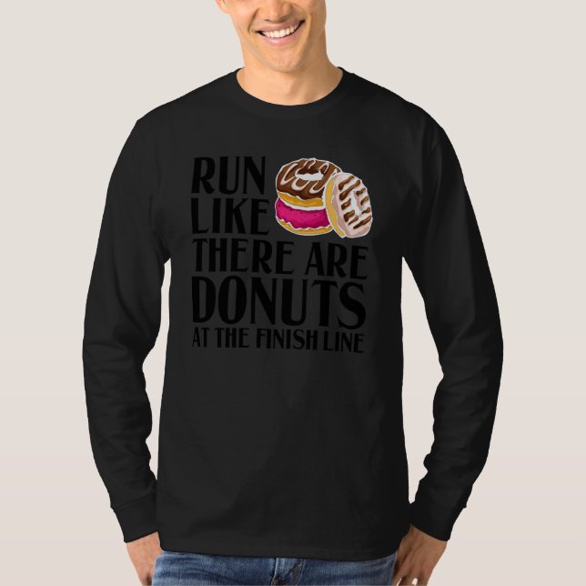 Camiseta Gracioso Donut Para Hombres Mujeres Corredora De G (Anverso)
