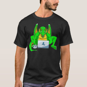 Camiseta Gracioso Dragon Wingying Flying Fire Respirando Mí